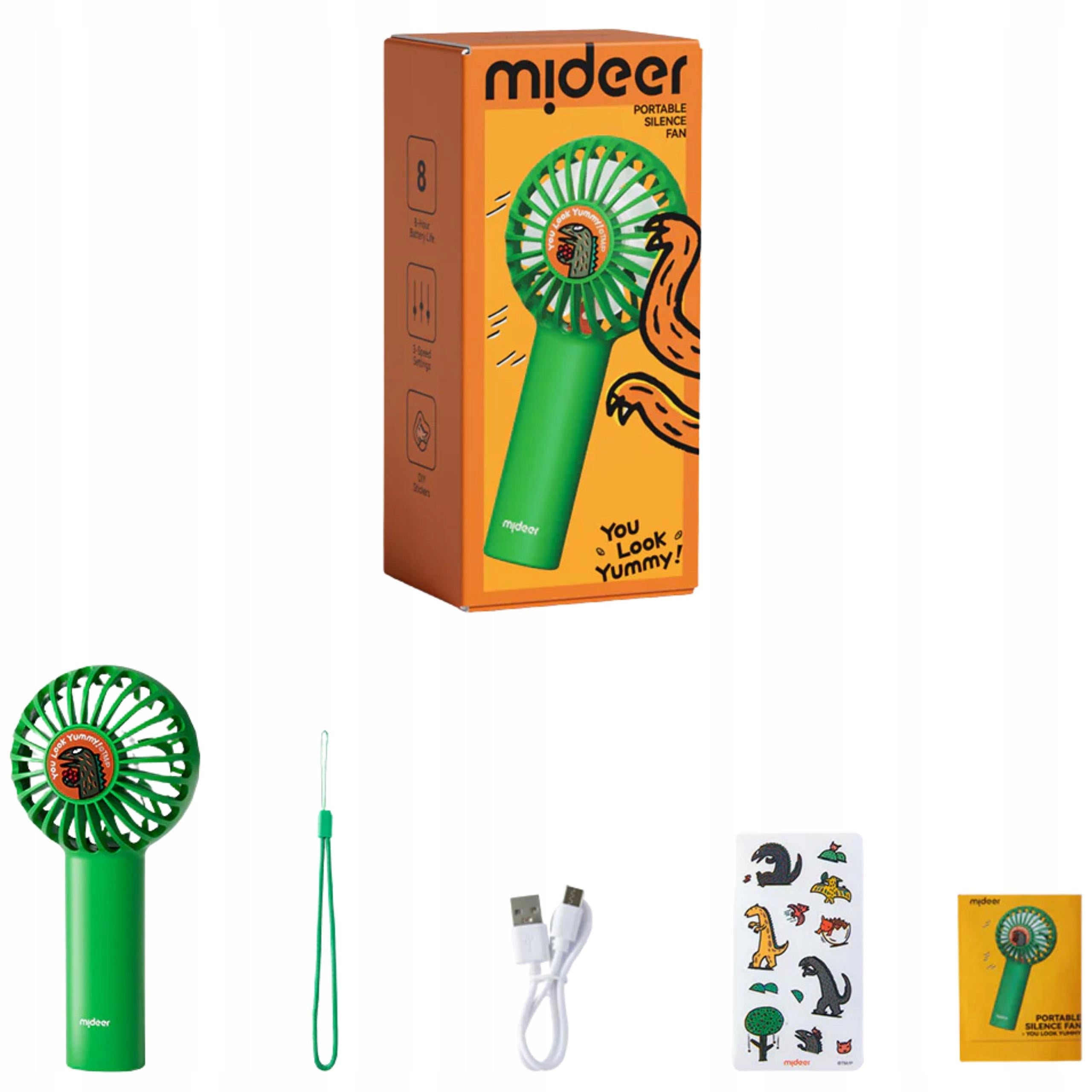 Mini fan Mideer portable fan green Model MD2260