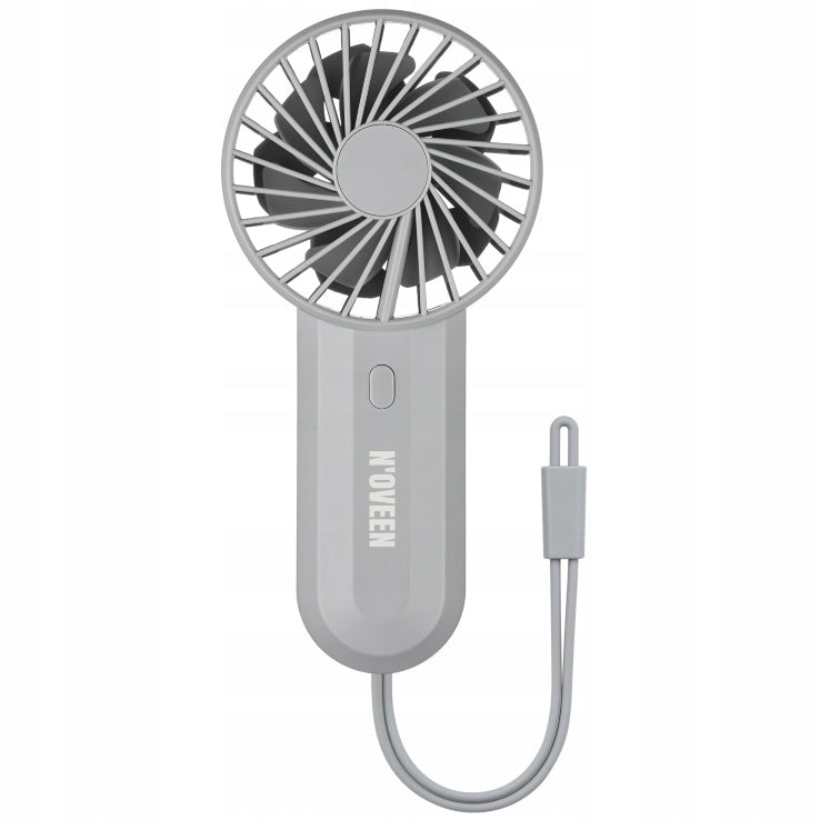 Mini fan Noveen F220 3 speed 4000 mAh Grey HAND SMALL Brand N'oveen