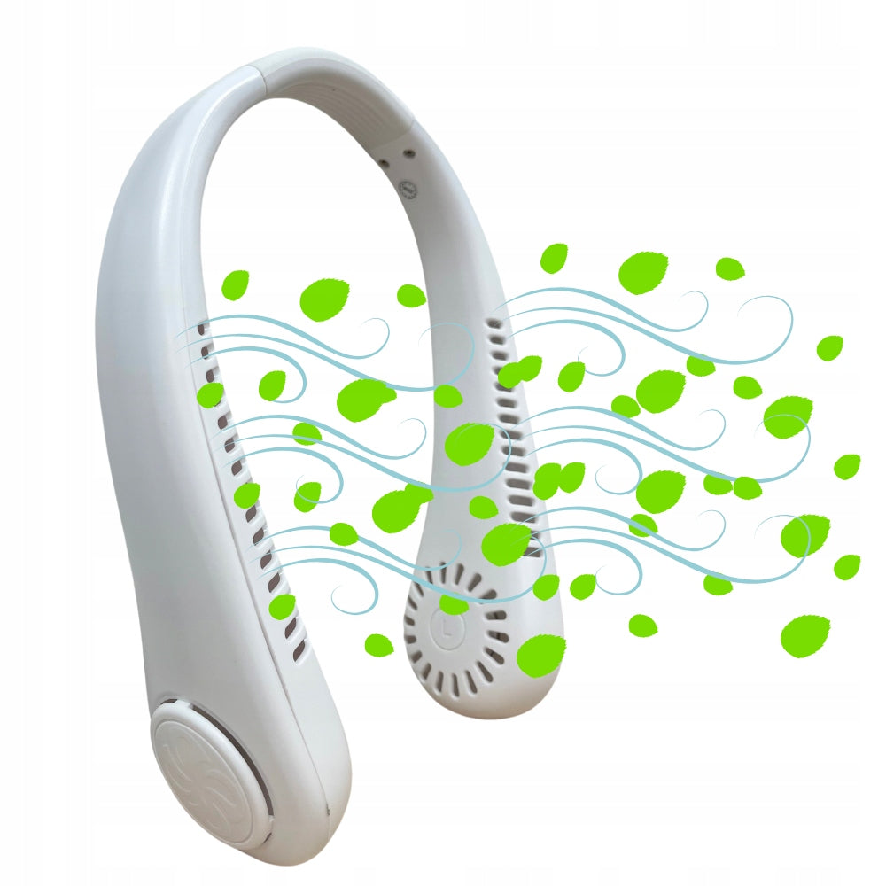 Mini fan SANDOS COOLNECK BREEZE 400 white battery 3 modes Model COOLNECK BREEZE 400