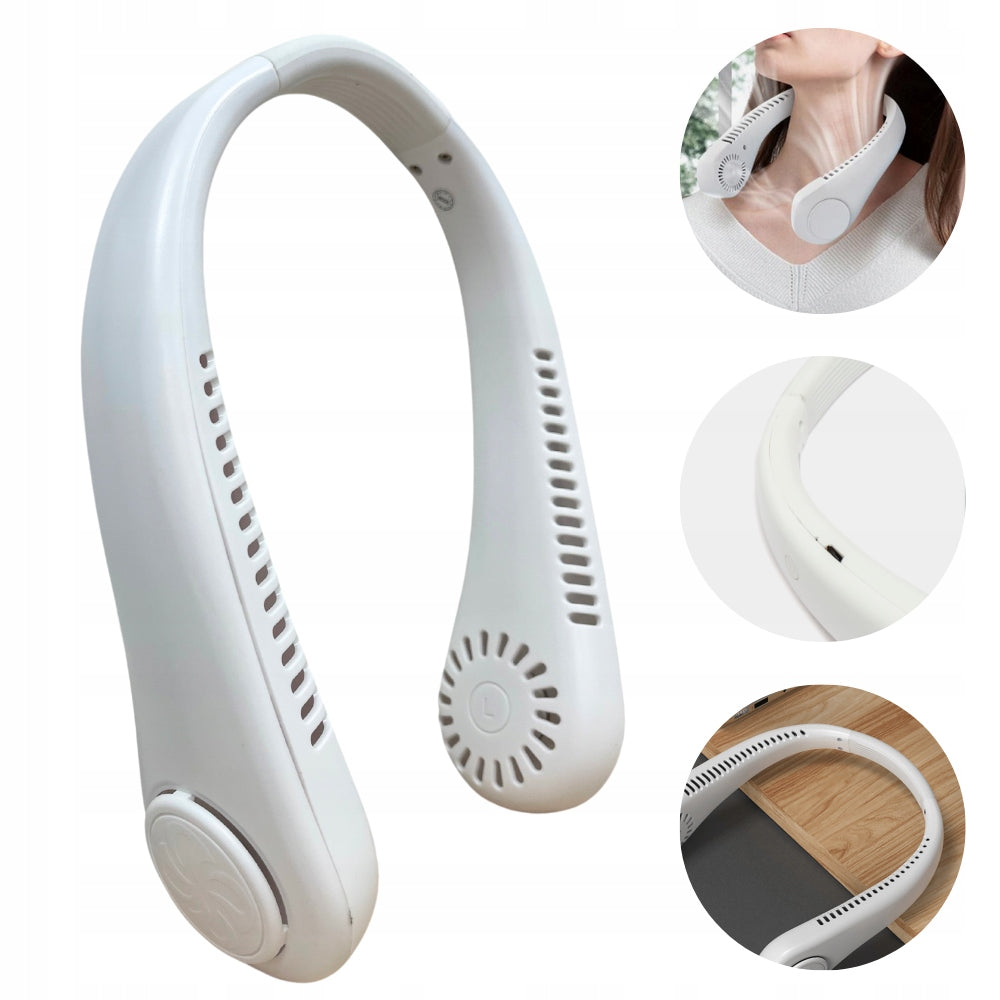 Mini fan SANDOS COOLNECK BREEZE 400 white battery 3 modes
