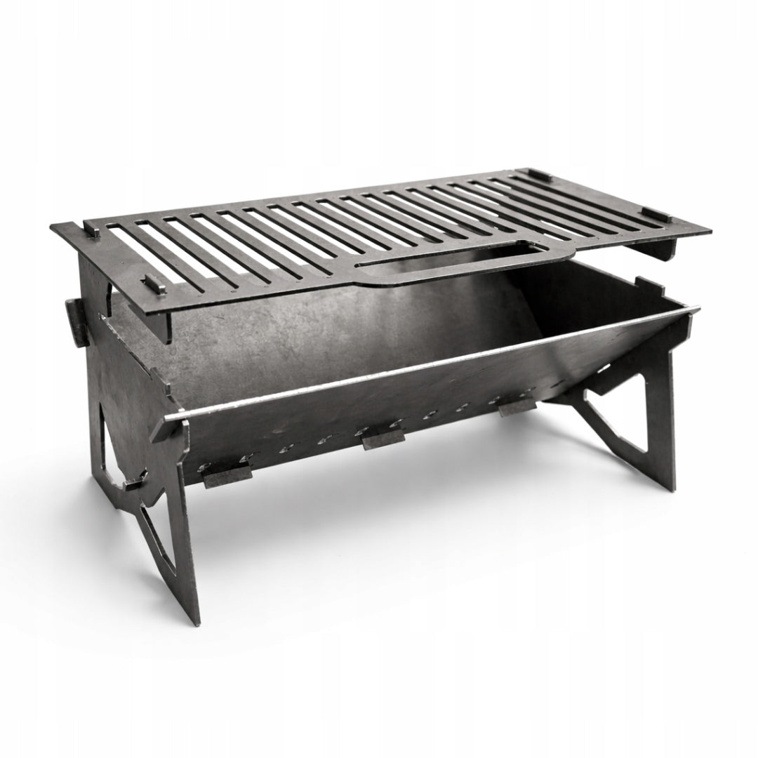 Mini folding tourist grill – steel 2mm | compact | from the manufacturer