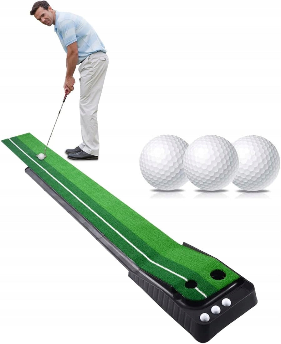 Mini golf game set mini golf green mat 3 balls learning training Brand no brand