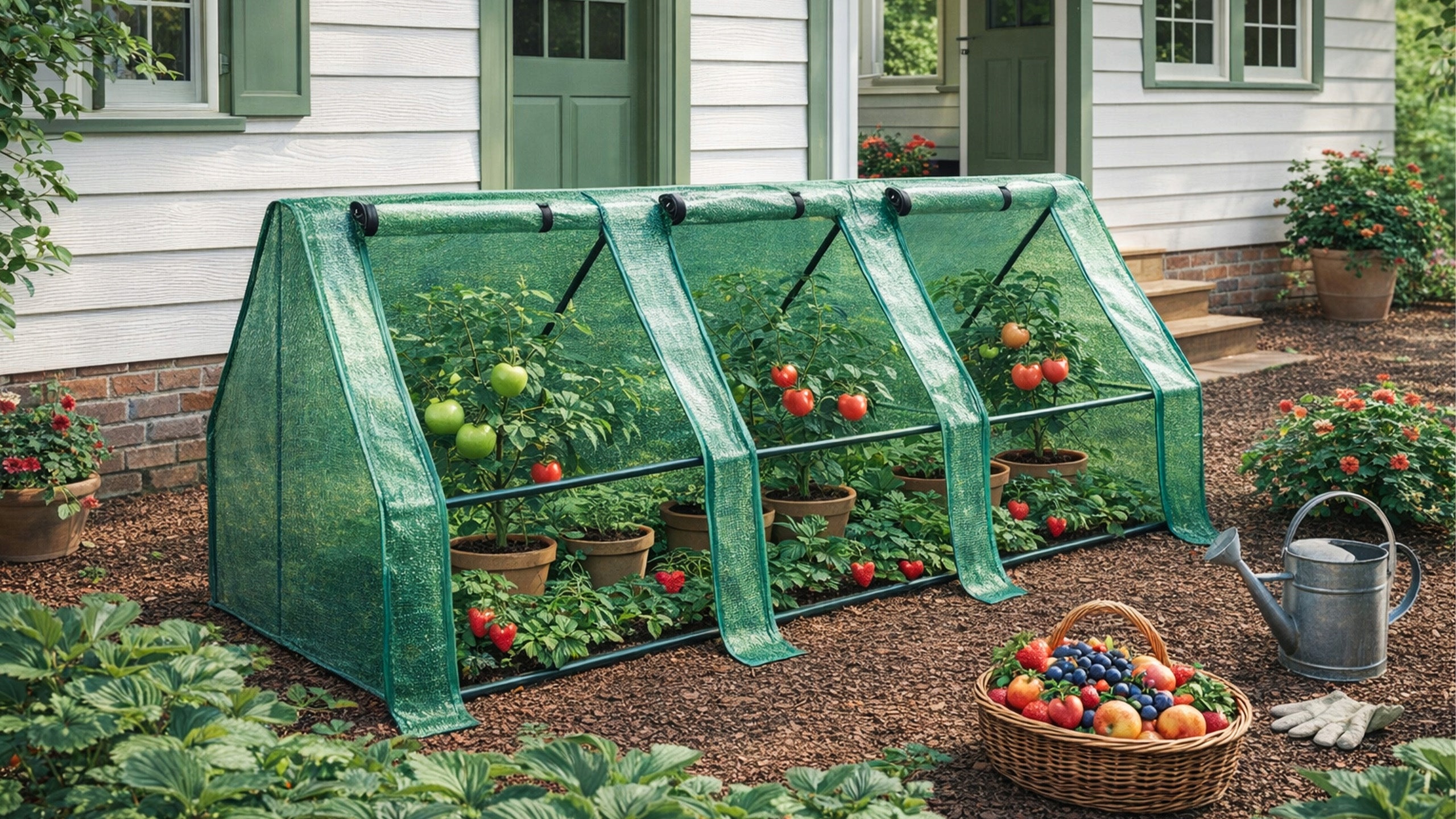 Mini greenhouse garden foil tunnel for growing plants foil 270×90x90 cm Length 90 m