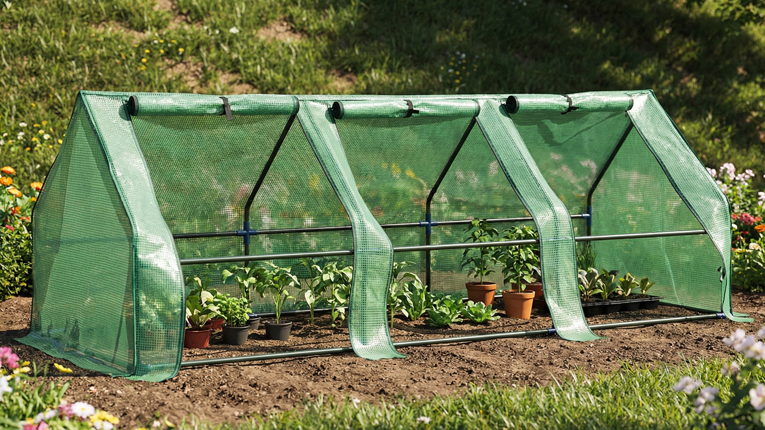Mini greenhouse garden foil tunnel for growing plants foil 270×90x90 cm Manufacturer Stazer