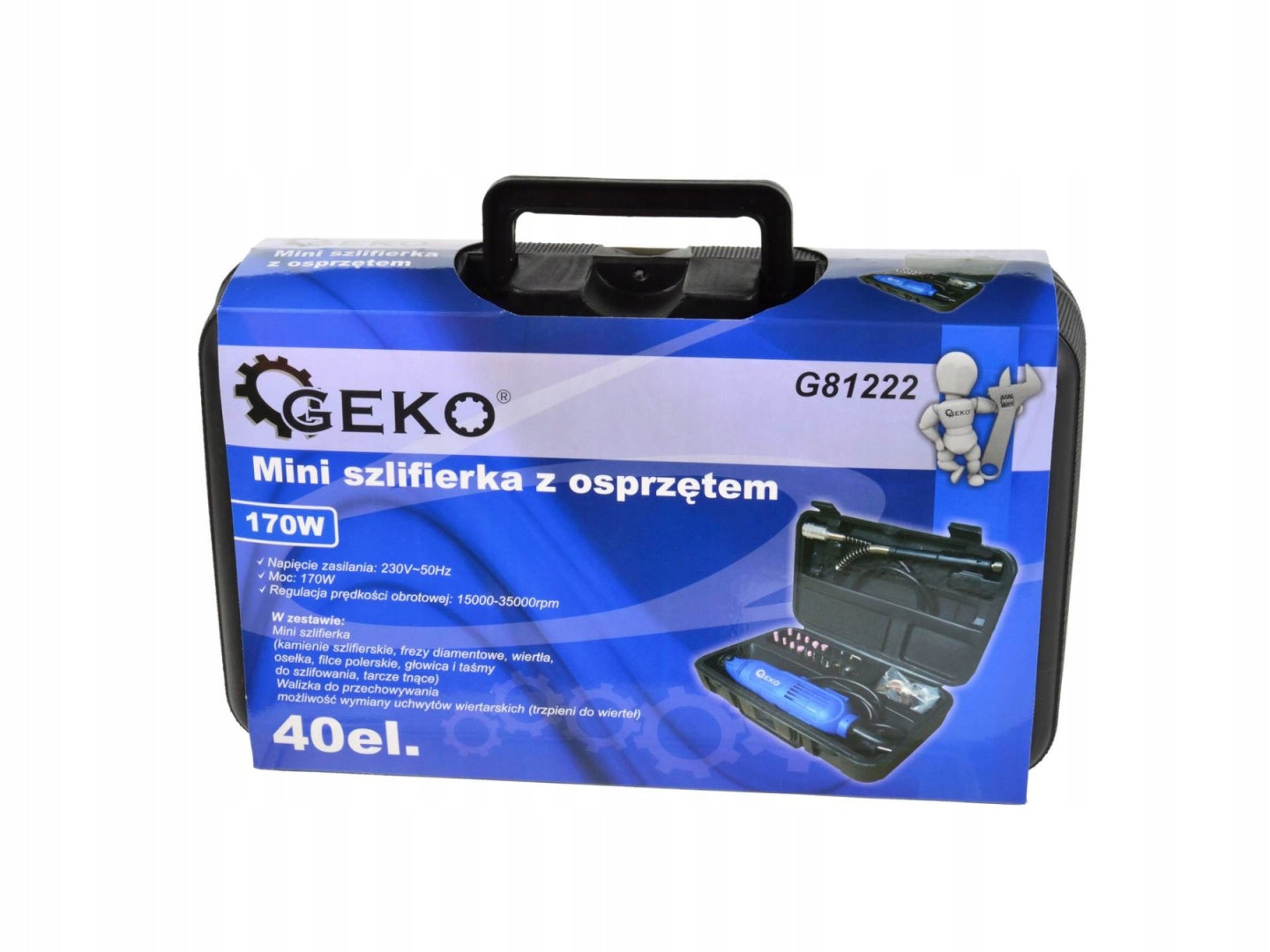 Mini grinder with accessories GEKO 40el. Manufacturer code G81222