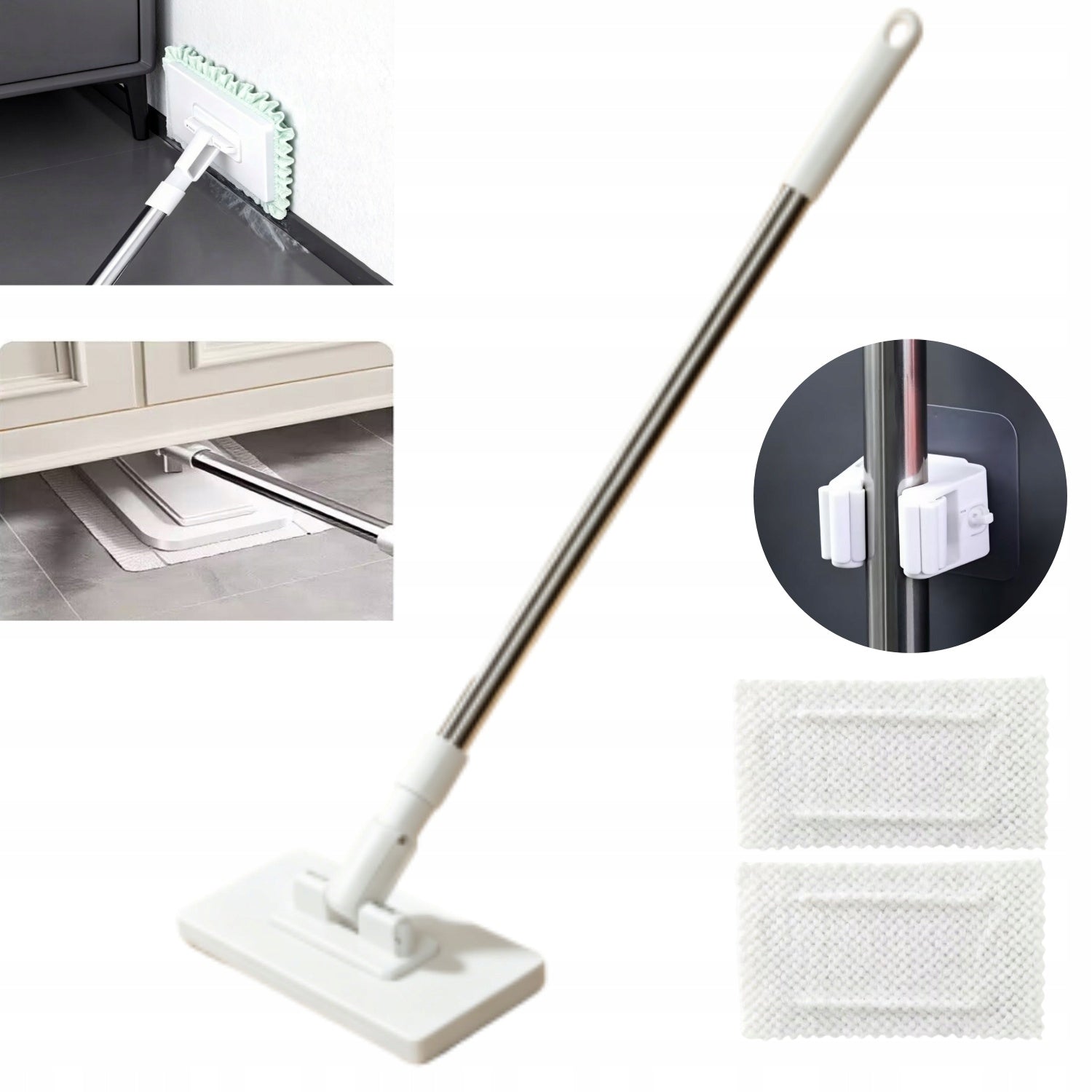 Mini mop płaski z systemem zaciskowym ściereczka do czyszczenia okien ścian