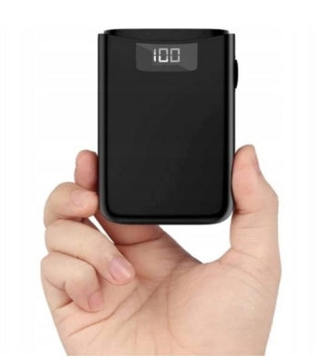 Mini powerbank 10000mAh lightweight pocket USB-B PD fast charging black