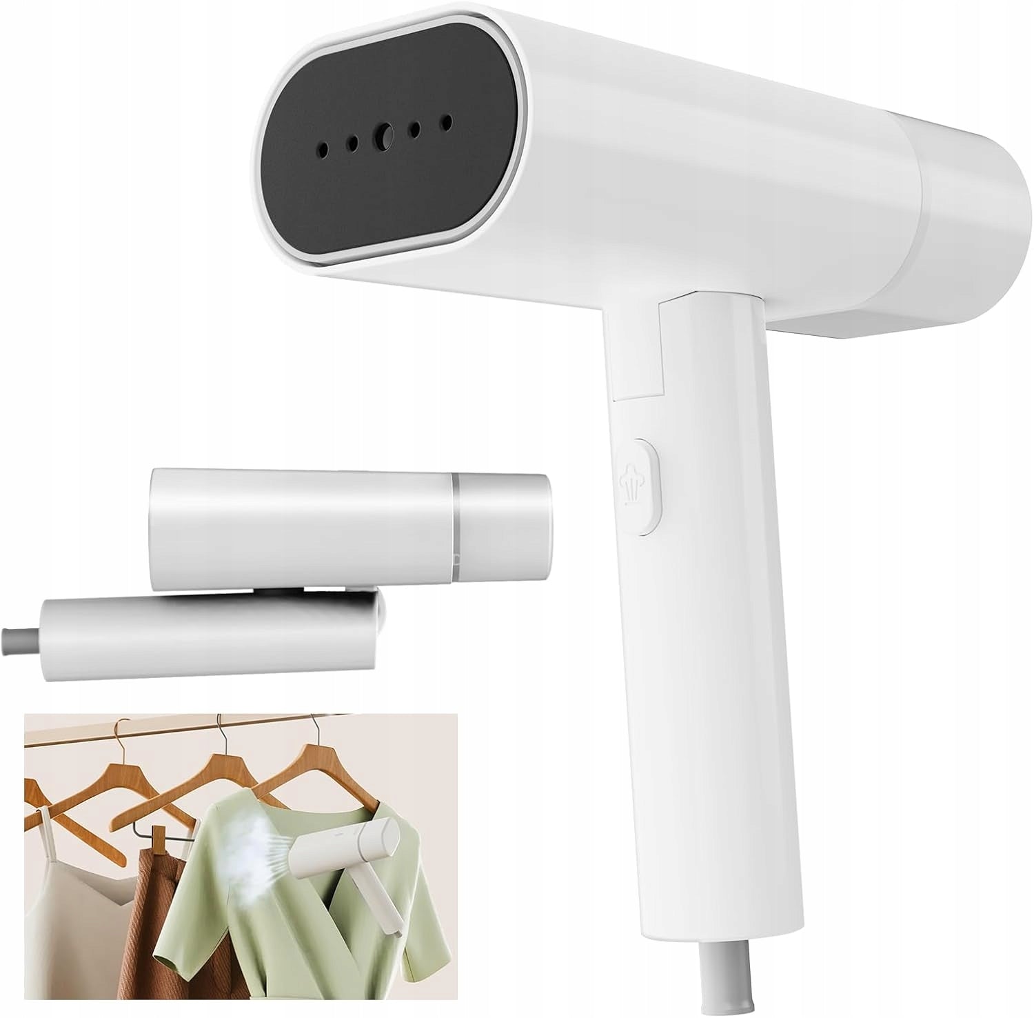 Mini steamer for clothes. Portable travel steamer 1150 W