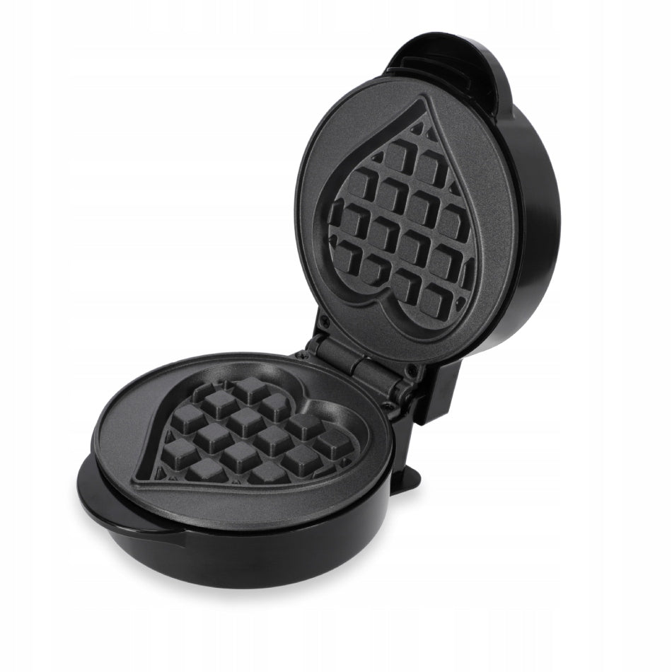Mini waffle iron for 1 waffle-heart ADE Power rating 550 W