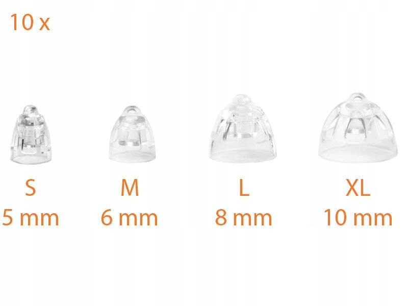 MiniFit Open Caps / Domes for Oticon Hearing Aids - 10 Pack 8mm Manufacturer code 8mm_01396