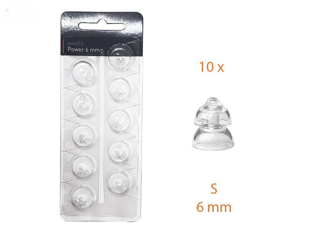 MiniFit Power Caps / Domes for Oticon Hearing Aids - 10 Pack 6mm