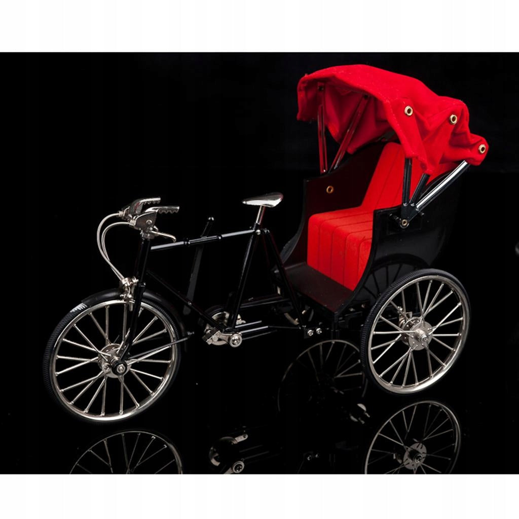 Miniature Bike Rickshaw Model Delicate Alloy Simulated Road Bicycle Vehicle Packaging status original