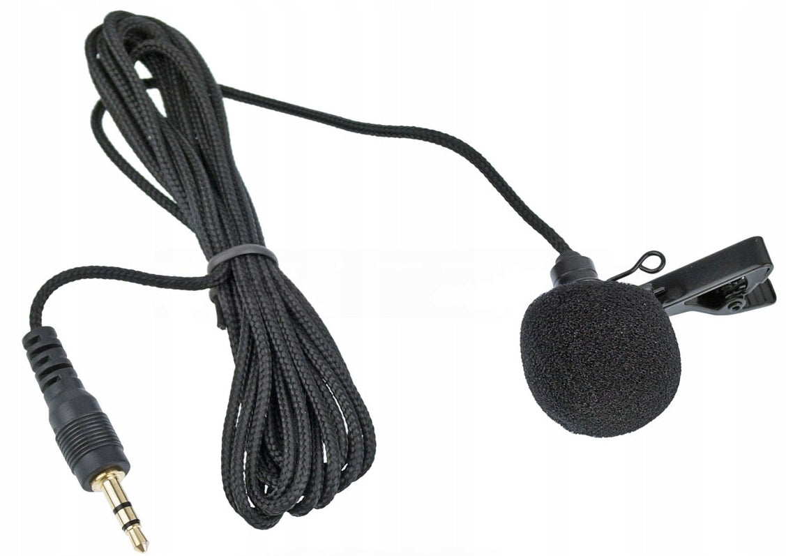 Miniature Lapel Lavalier Mic Multidirectional 2,4m Clip Microphone
