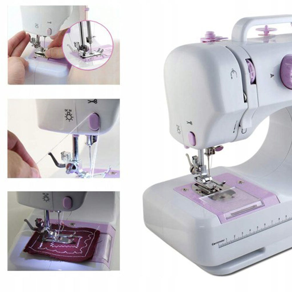 Miniature Sewing Machine with Pedal, Portable for Beginners Manufacturer code HCWD-MASZYNA