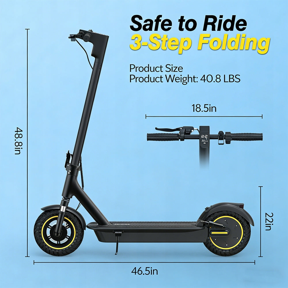 Minicee Adult Folding Electric Scooter - 500W Motor , 19km/h 10-Inch Tires Model Me7