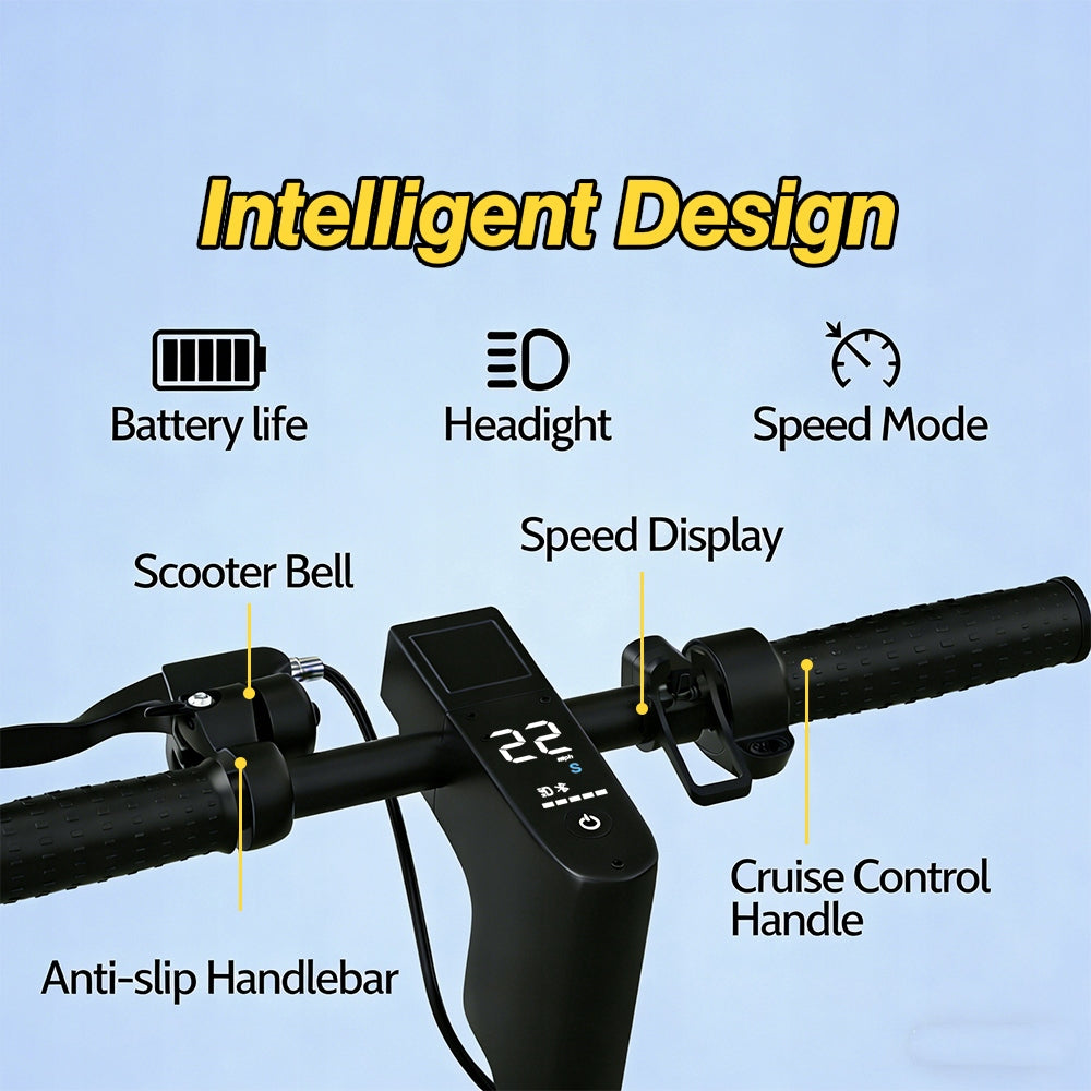 Minicee Adult Folding Electric Scooter - 500W Motor , 19km/h 10-Inch Tires Weight 23 kg