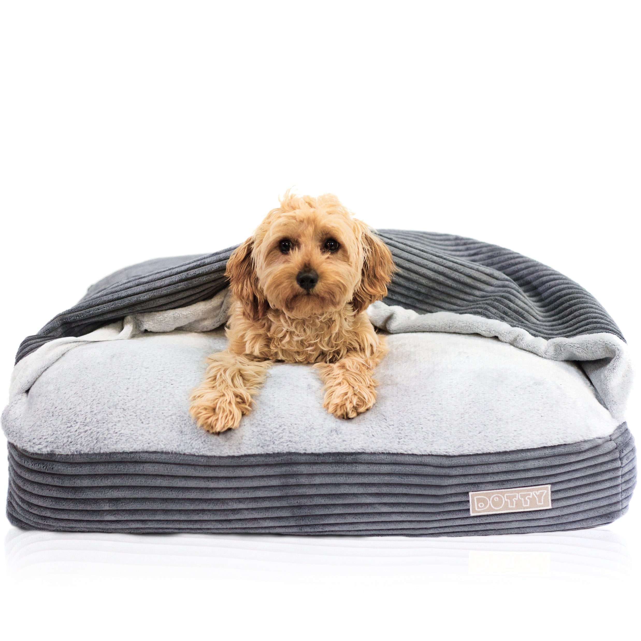 Mink bed for dog - dachshund bed with a layer of blanket with a hood Brand DOTTY