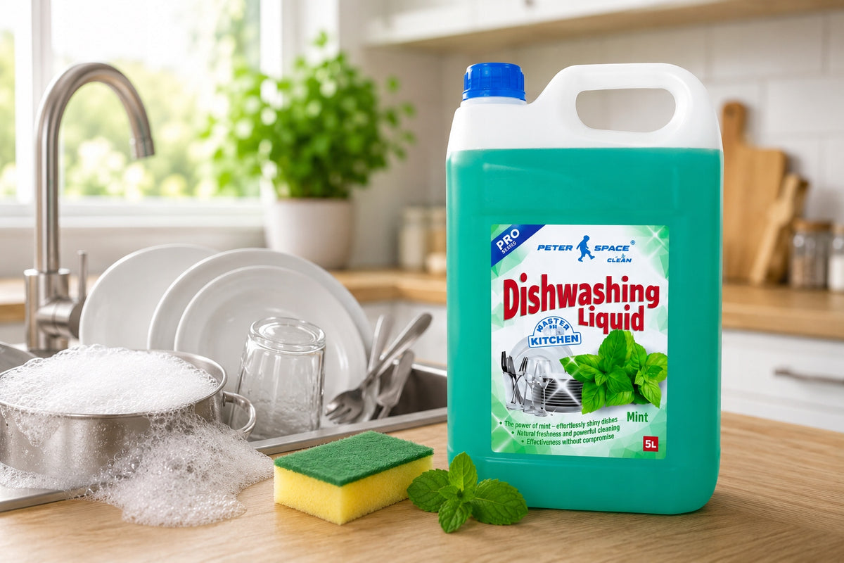 Mint dishwashing liquid 15L multipack plus 10pcs sponge Peter Space Packaging status original