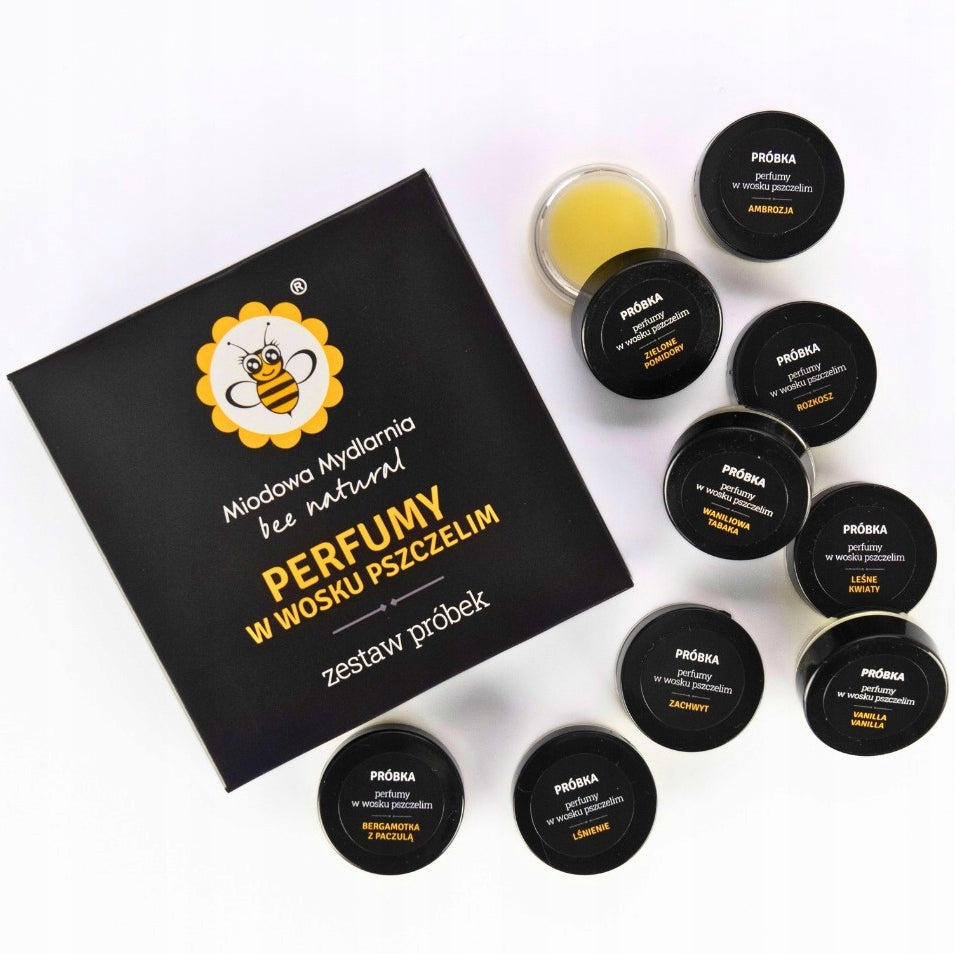 Miodowa Mydlarnia Perfume Samples Perfumes in Beeswax Sample Set 9el