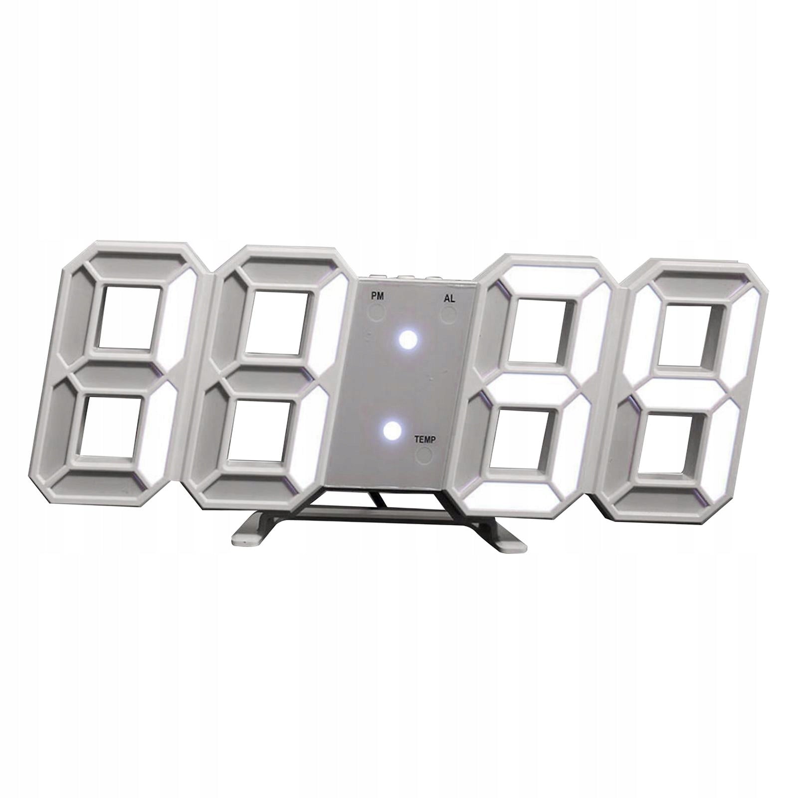 Miracle Shining Digital 3D LED Wall Desk Alarm Clock 12/24 Hours