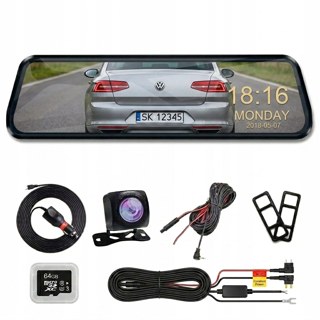 Mirror Car Camera Reversing WiFi + 64GB Card + Parking Cable
