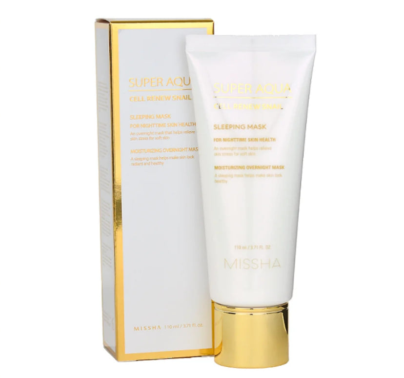 Nachtgesichtsmaske mit Schneckenschleimextrakt Missha Super Aqua Cell Renew Snail Sleeping 110 ml 