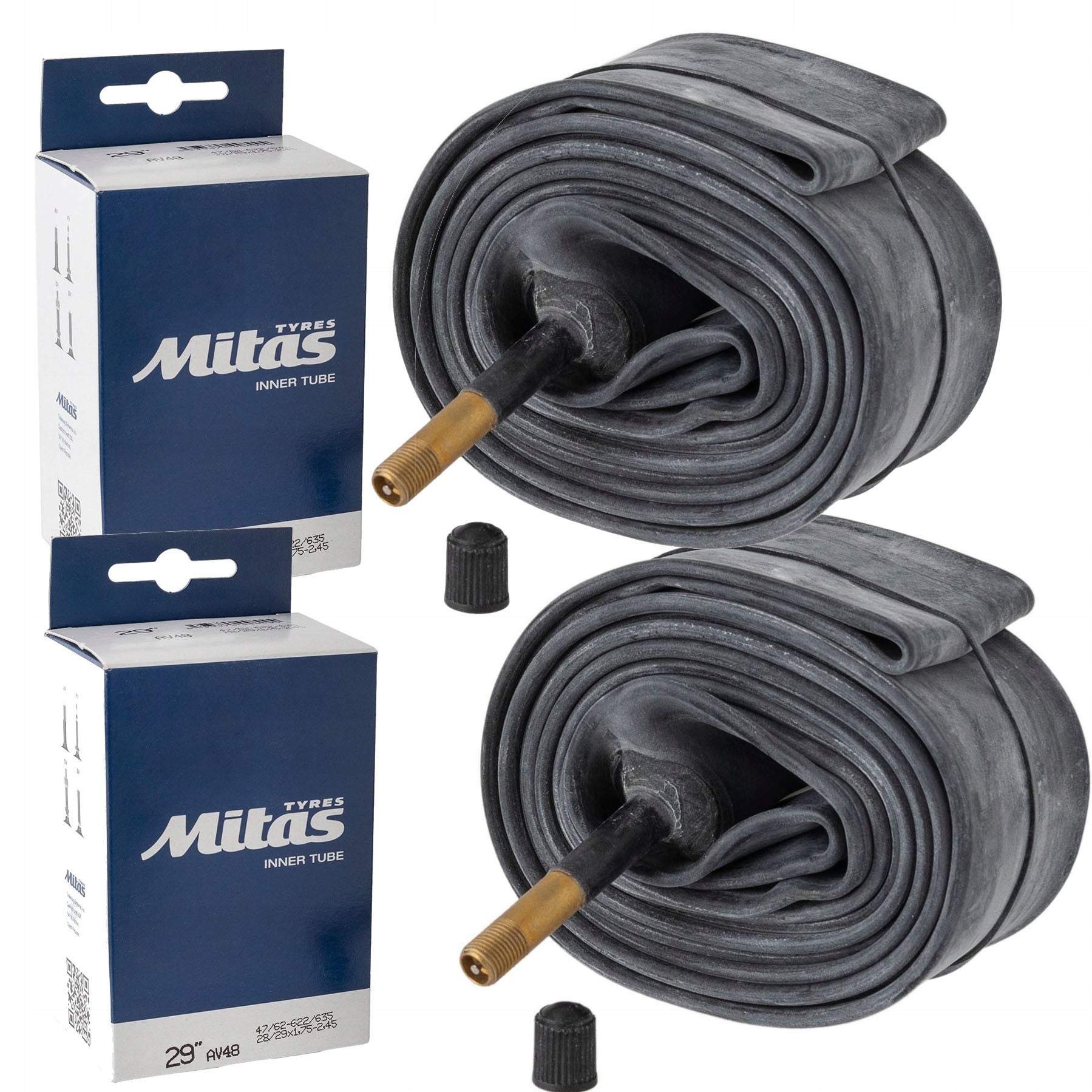 Mitas bicycle inner tube 28/29x1.75-2.45 47/62-622/635 AV48 Width (inch) 2.45"