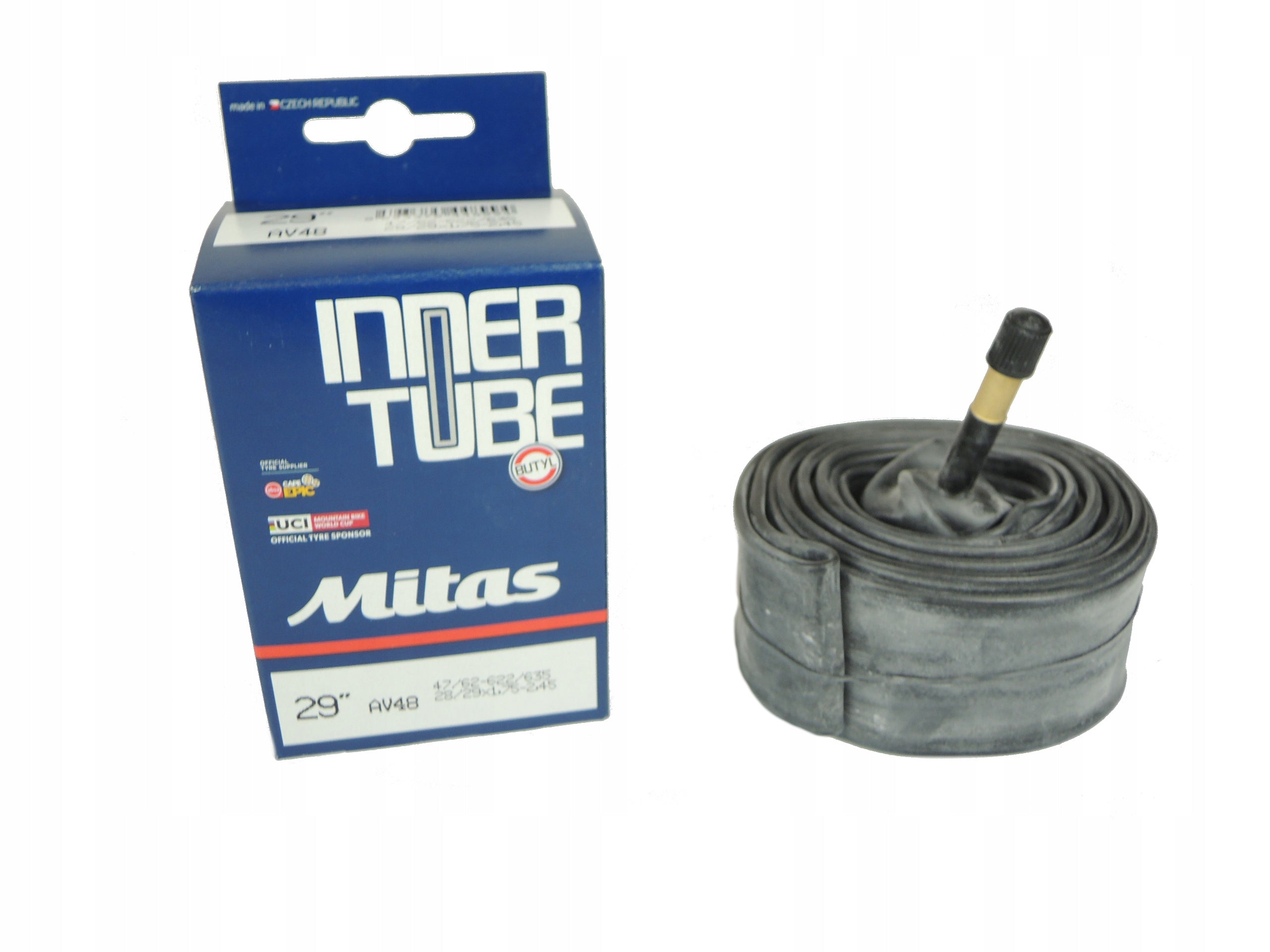 Mitas bicycle inner tube 28/29x1.75-2.45 47/62-622/635 AV48