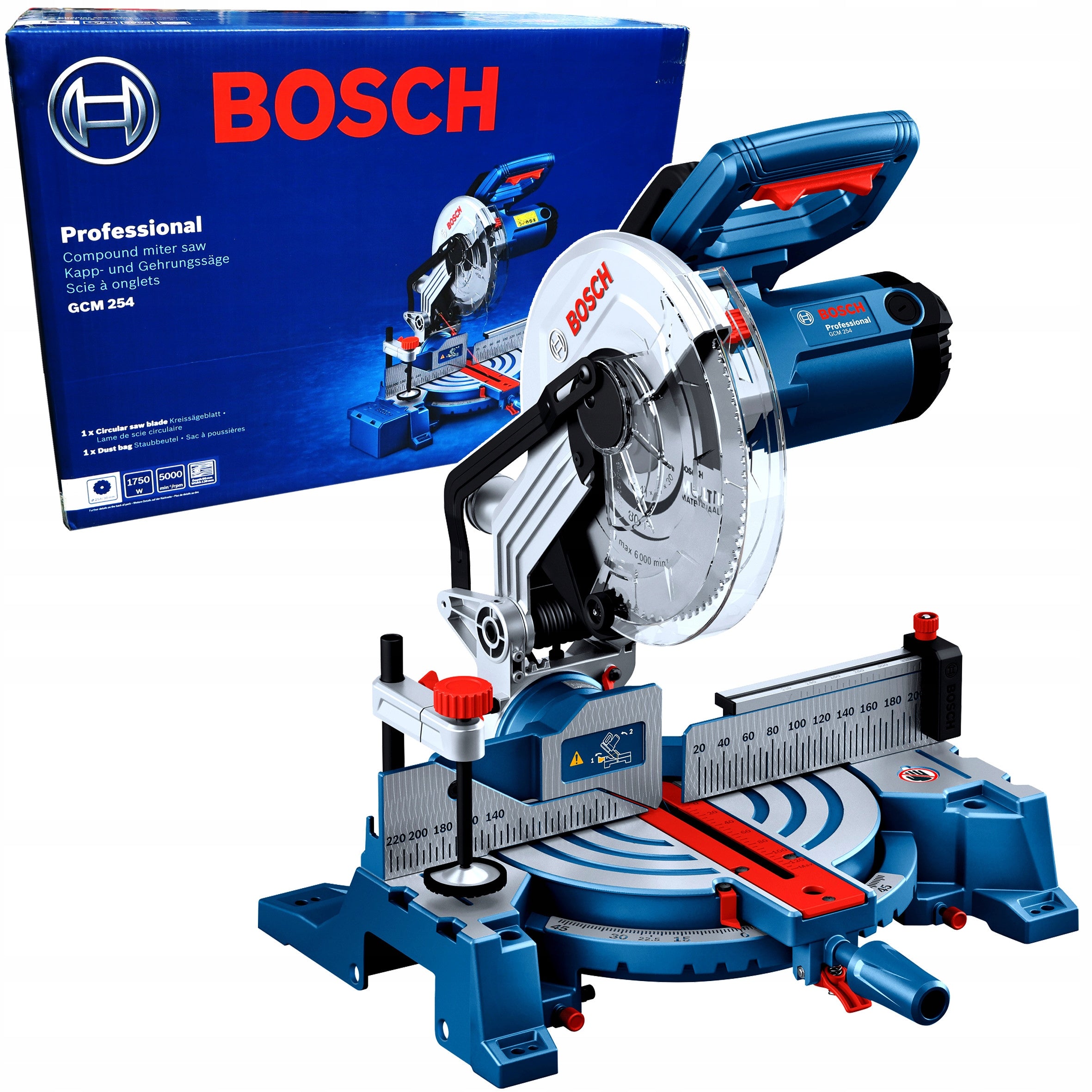 Miter saw BOSCH GCM 254 0601B52000 254mm 1750W laser