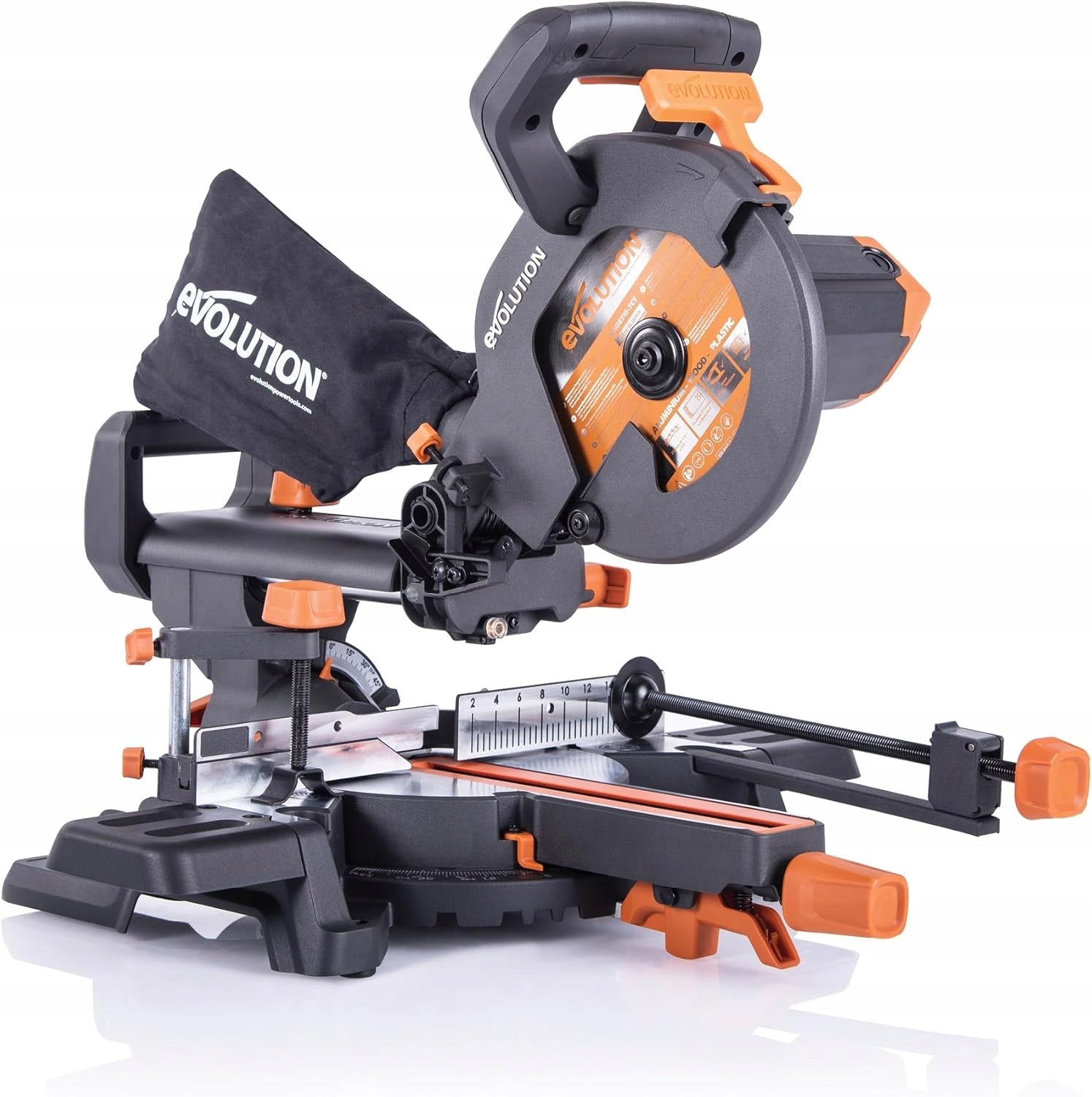 Miter saw Evolution R255SMS-DB+ 255 mm with multi-material TCT disc Disc diameter 255 mm