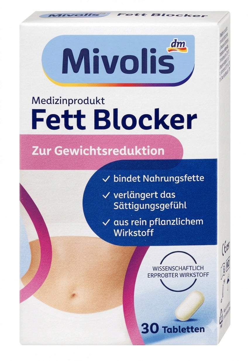 Mivolis Fett Blocker - Fat Binding Tablets, Weight Loss (30 Pack) Vege