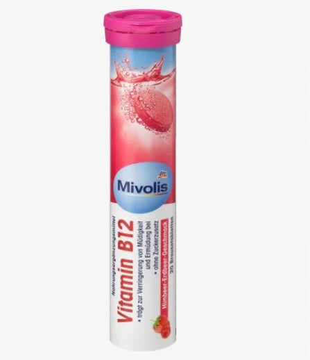 Mivolis Vitamin B12 Effervescent Tablets, 20 Pack, 82 g from Germany