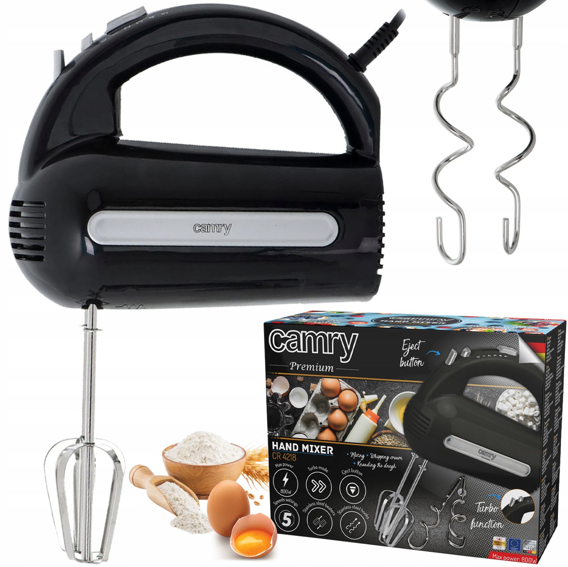 Mixer Black 800W CAMRY CR 4218 Packaging status original