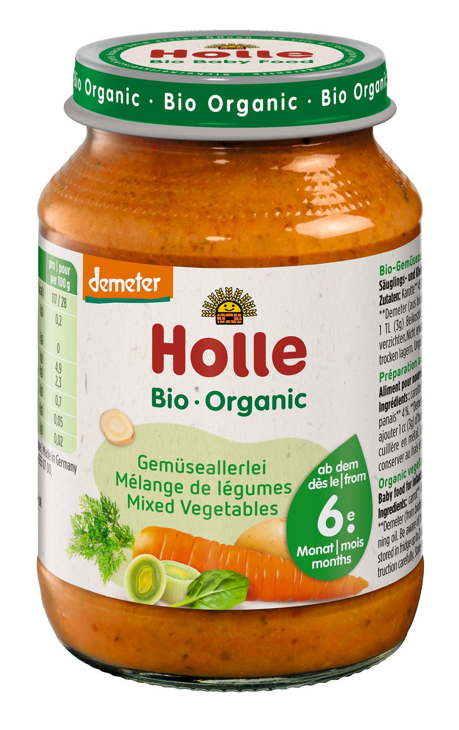 Mixture of organic vegetables Holle 190 g