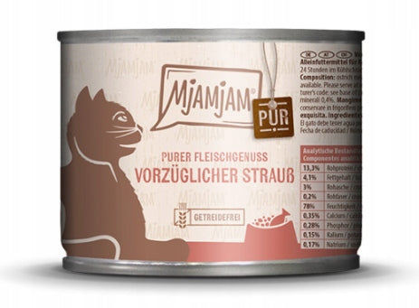 Mjamjam Monoprotein Ostrich PUR 200g