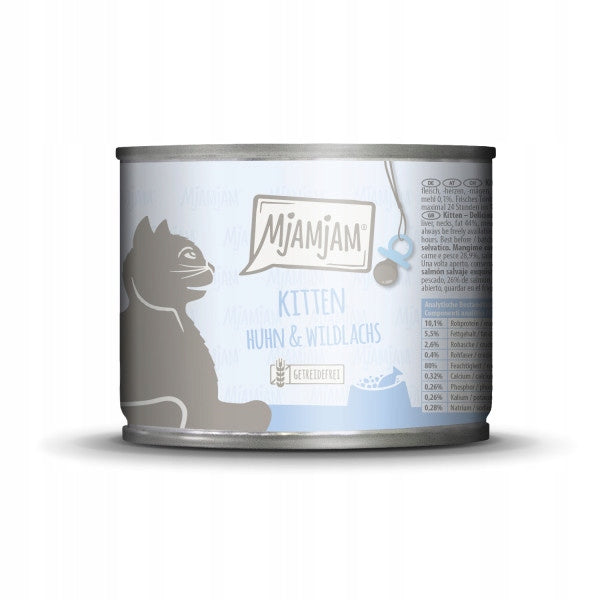 Mjamjam kitten tender chicken and wild salmon 0,2 kg