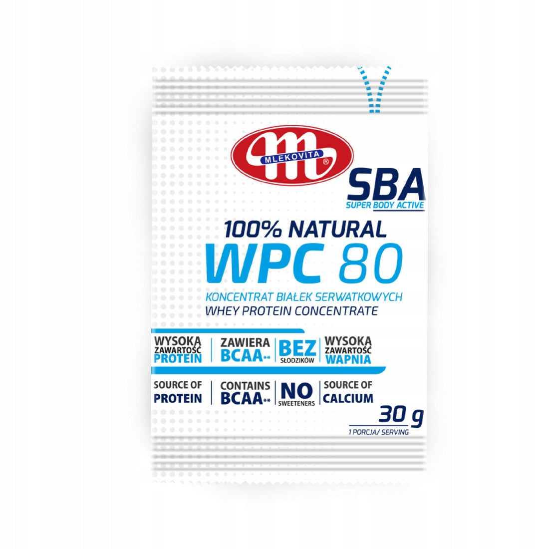 Mlekovita SBA WPC 80 30g whey protein muscle mass strength
