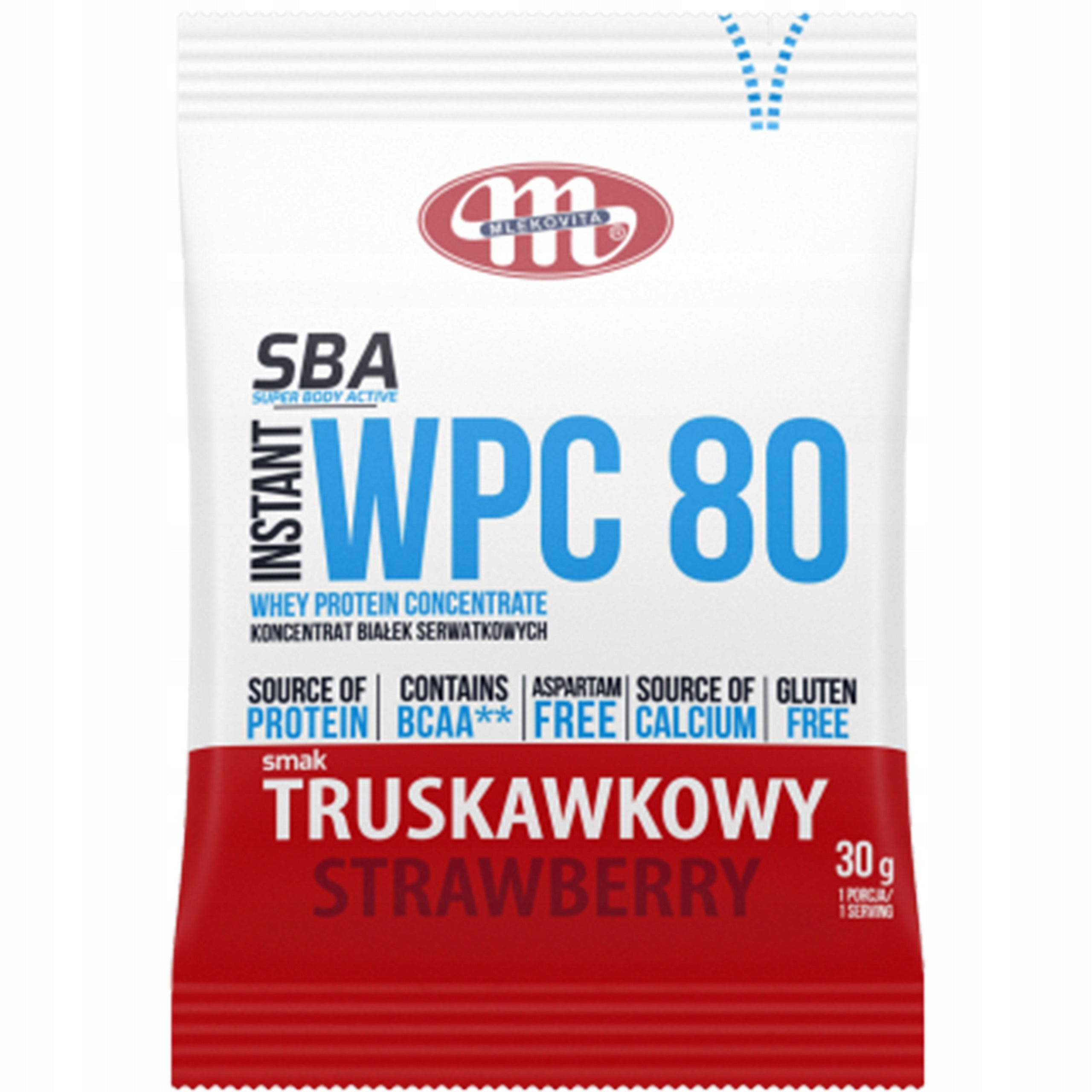 Mlekovita protein supplement 30g protein concentrate WPC 80 strawberry flavor