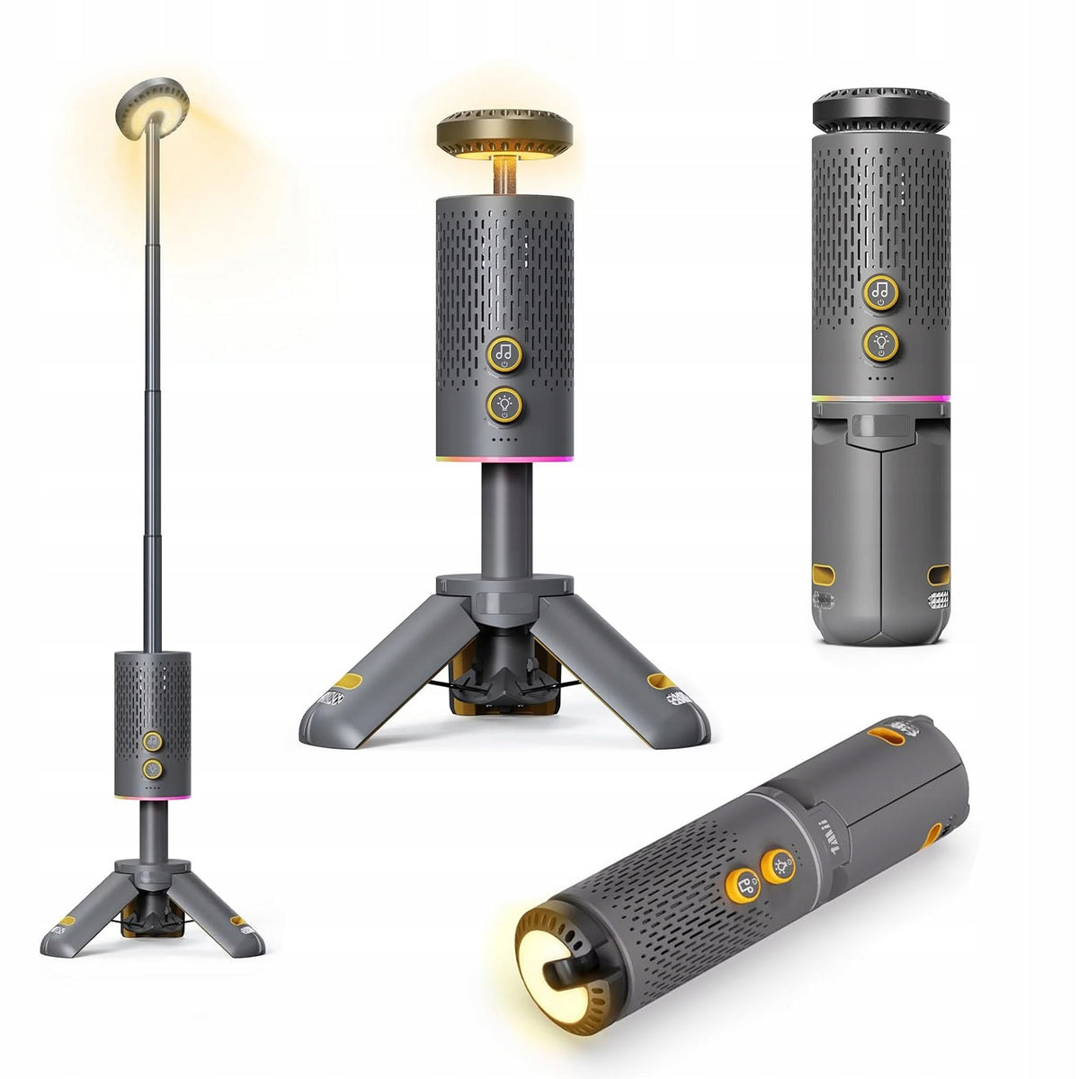 Mobile Camping Lamp with Bluetooth Speaker Portable 1Mii R7