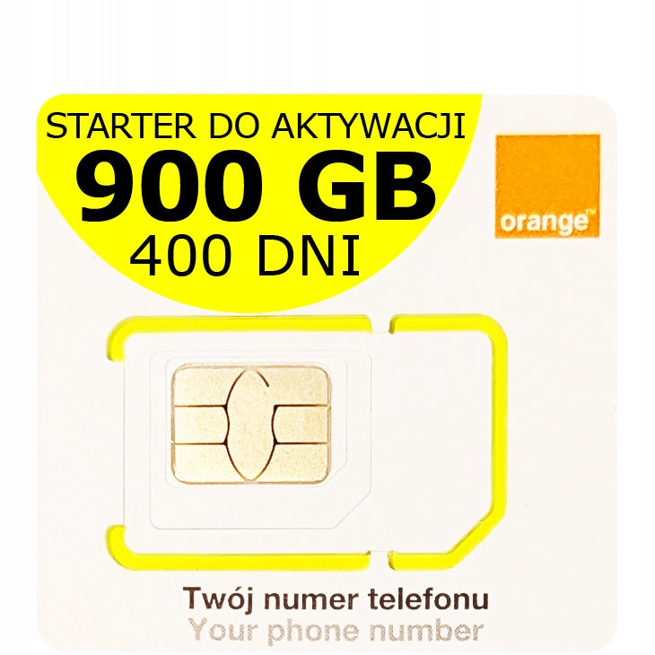 Mobile Internet Orange 4G LTE 5G 900GB for 400 days ROK SIM card for router