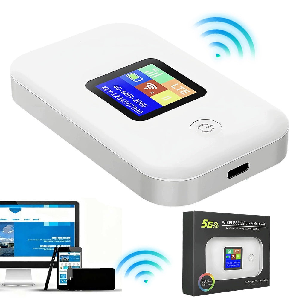 Mobile Router 4G LTE Hotspot WiFi Portable Hotspot With LCD 3000mAh to 150m²