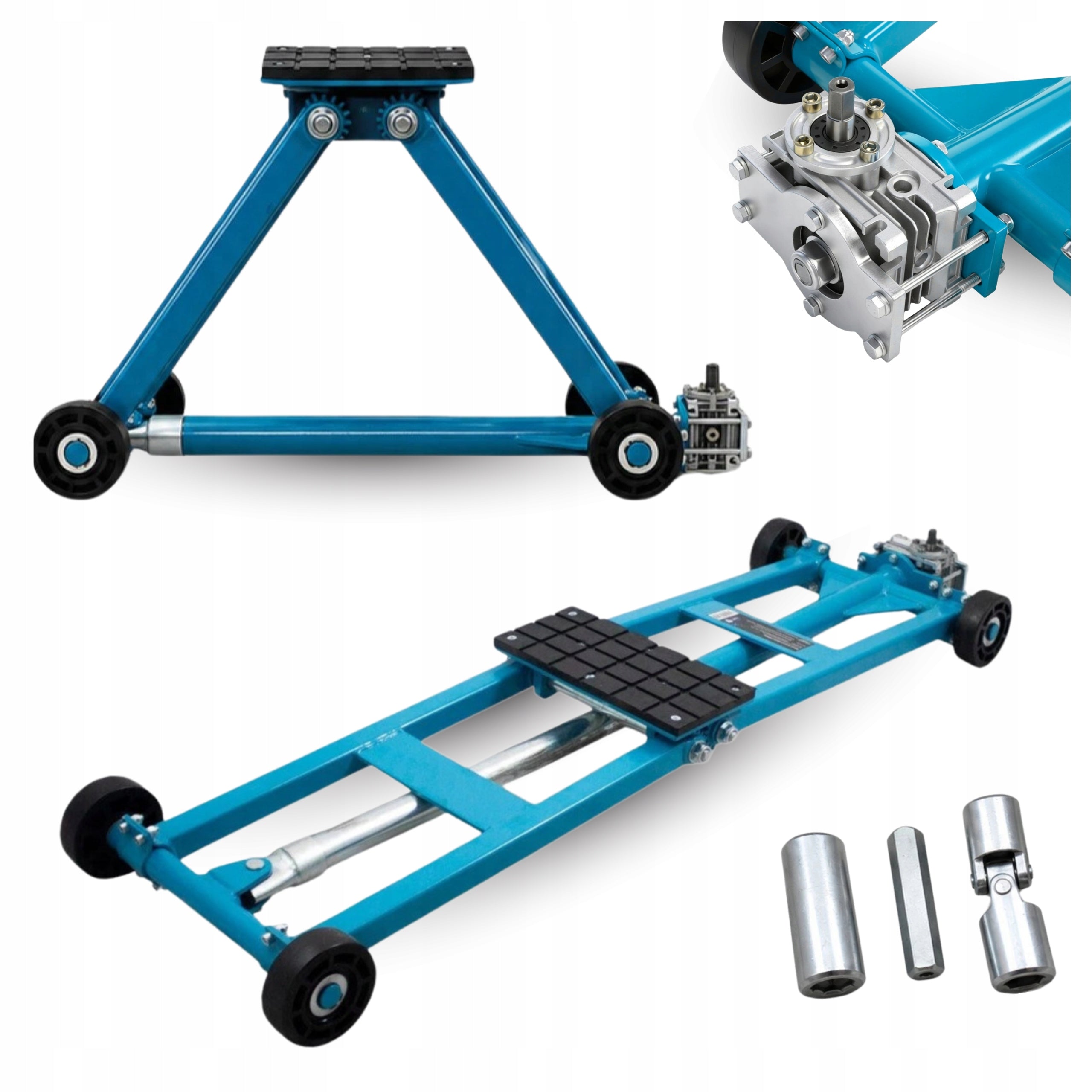 Mobile Scissor Lift 2500kg Adjustable 11-48cm Workshop Steel