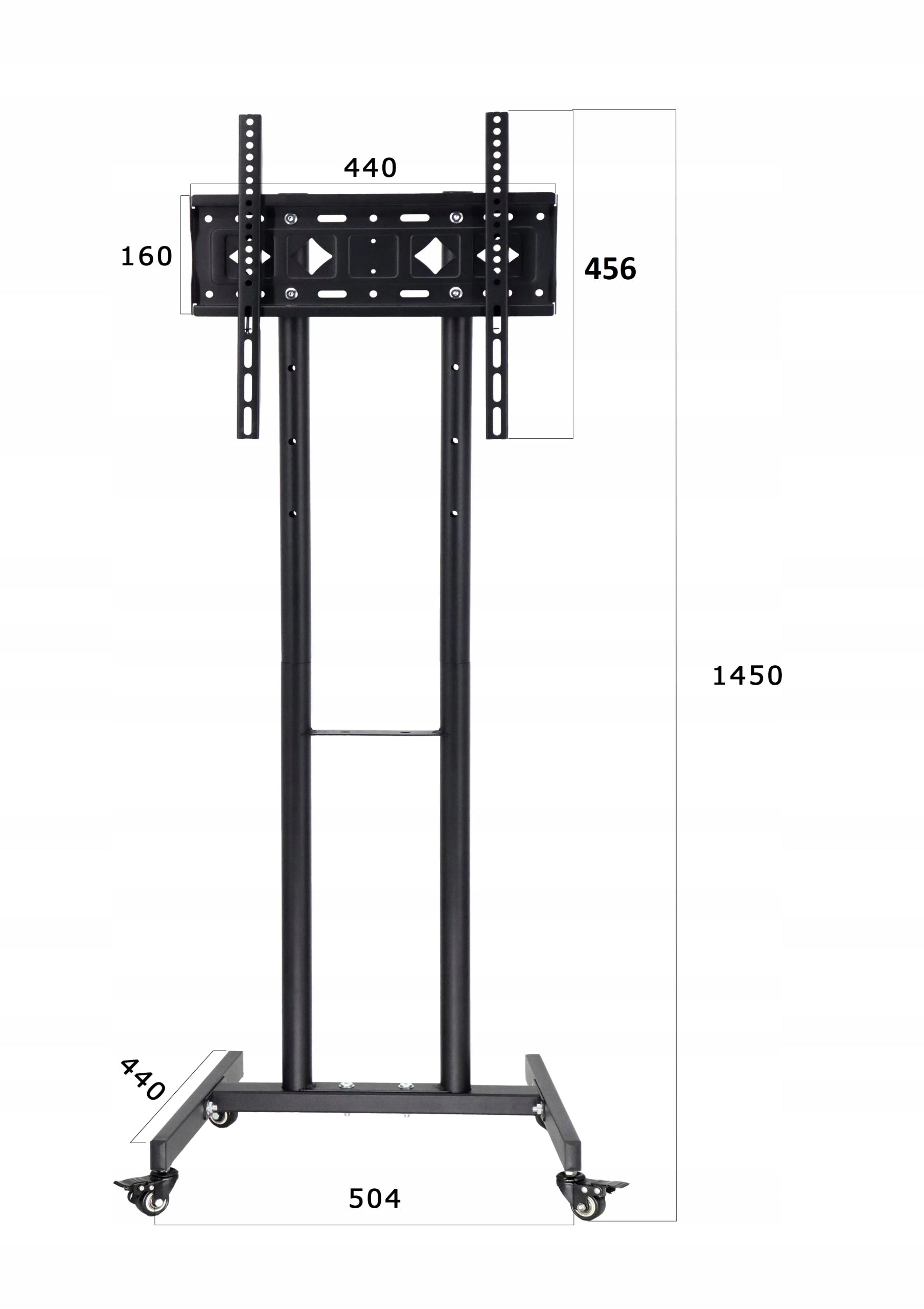 Mobile Stand TV Trolley 32-55 inches Wheels 360° 25kg