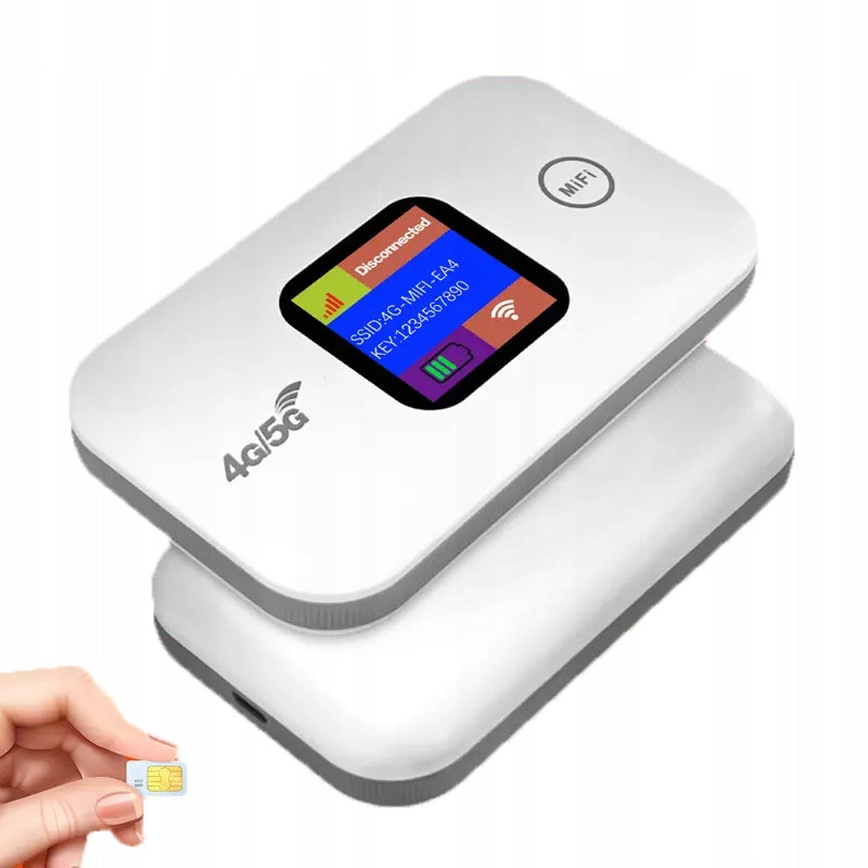 Mobile WiFi Router for SIM Travel 4G/5G LTE 150Mbps WiFi 2100mAh
