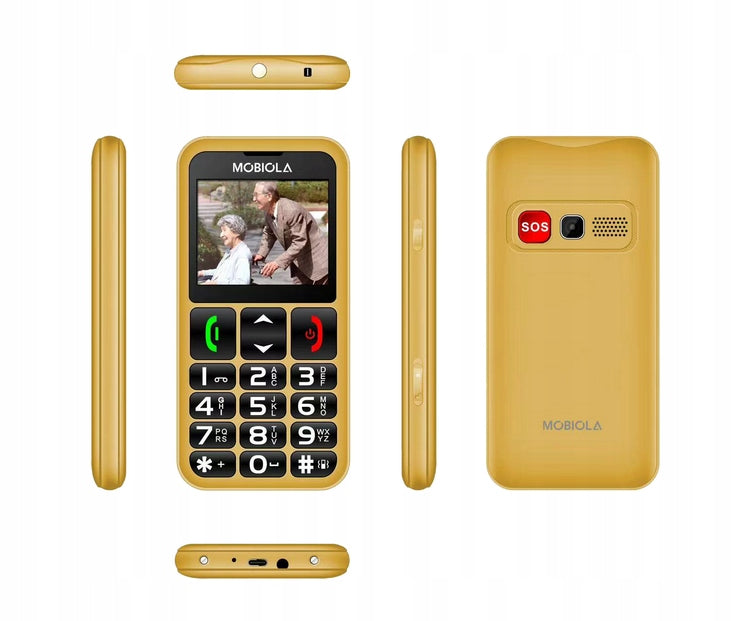 Mobile phone Mobiola MB700 2G 32 MB / 32 MB 2G gold Charger included yes