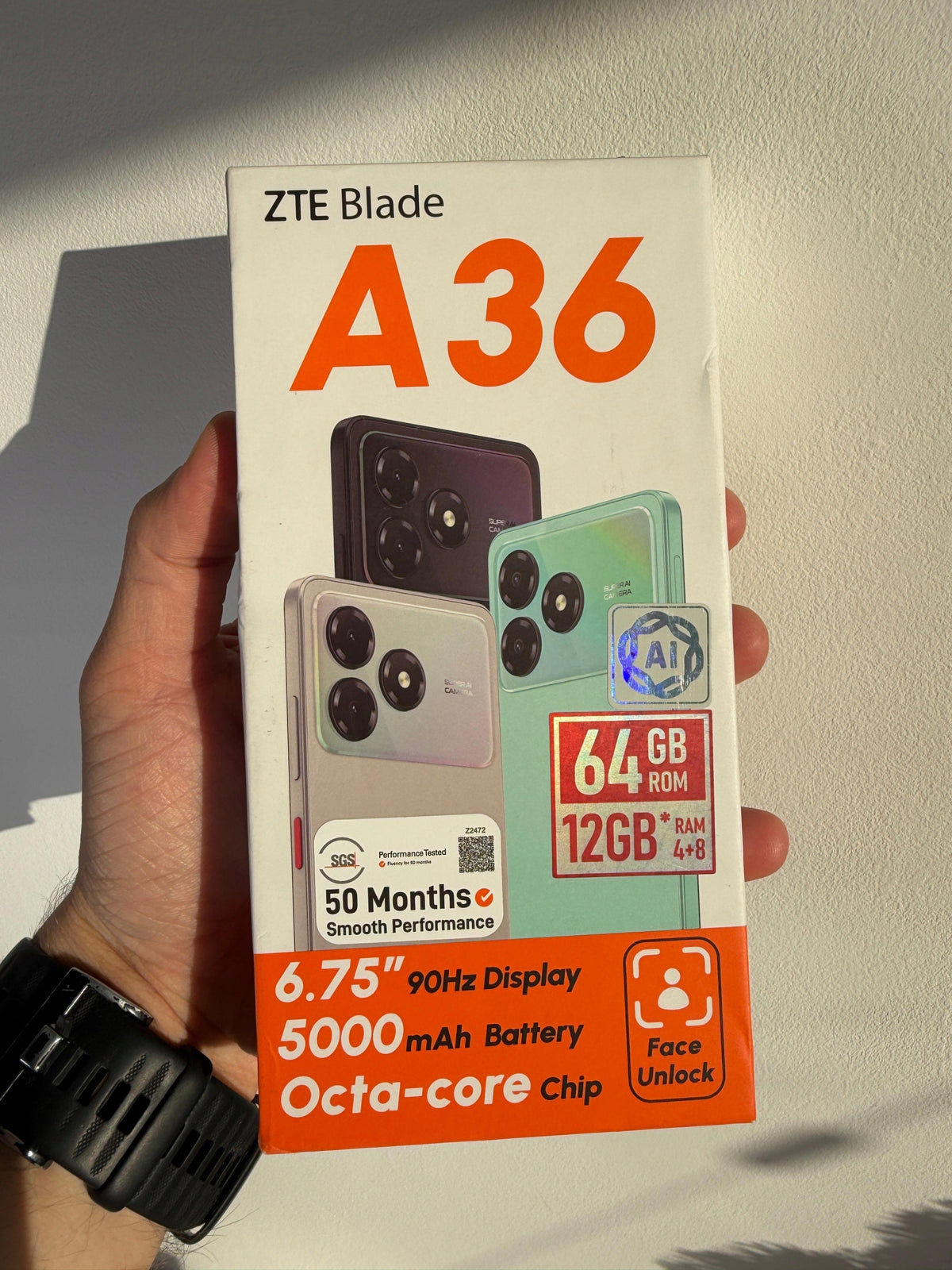 Mobile phone ZTE Blade A36 4 GB / 64 GB 4G (LTE) black Manufacturer code Z2472/BK