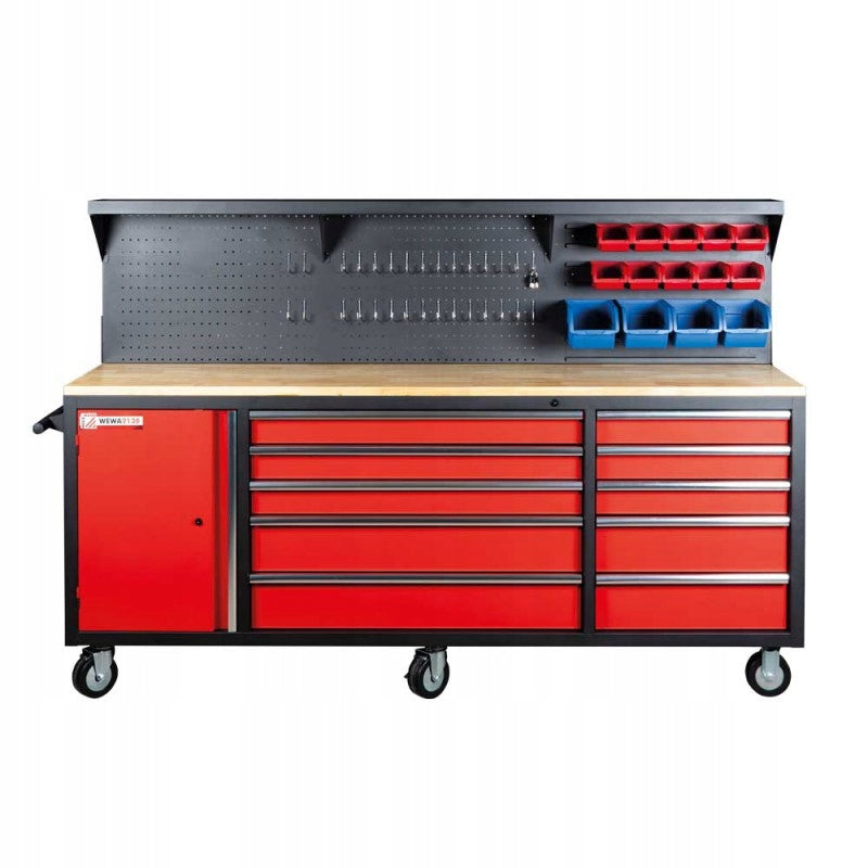 Mobile workbench assembly tool board workshop cabinet Product height 143.8 cm