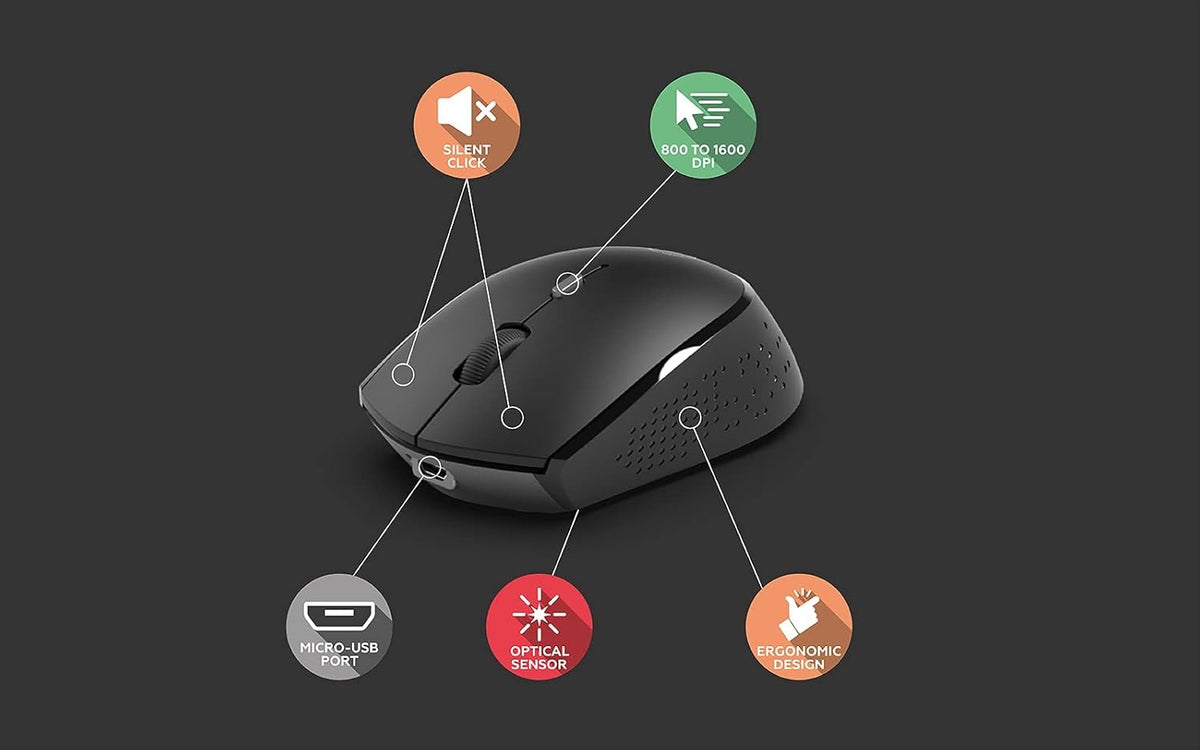 Mobility Lab UBC-C wireless mouse for Mac or PC black Manufacturer code ML311449