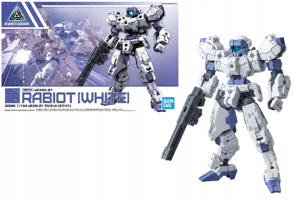 Konstruktorius Bandai - 30MM / 30Minutes Missions eEXM-21 Rabiot [White], 1/144, 59531, 8 m.+