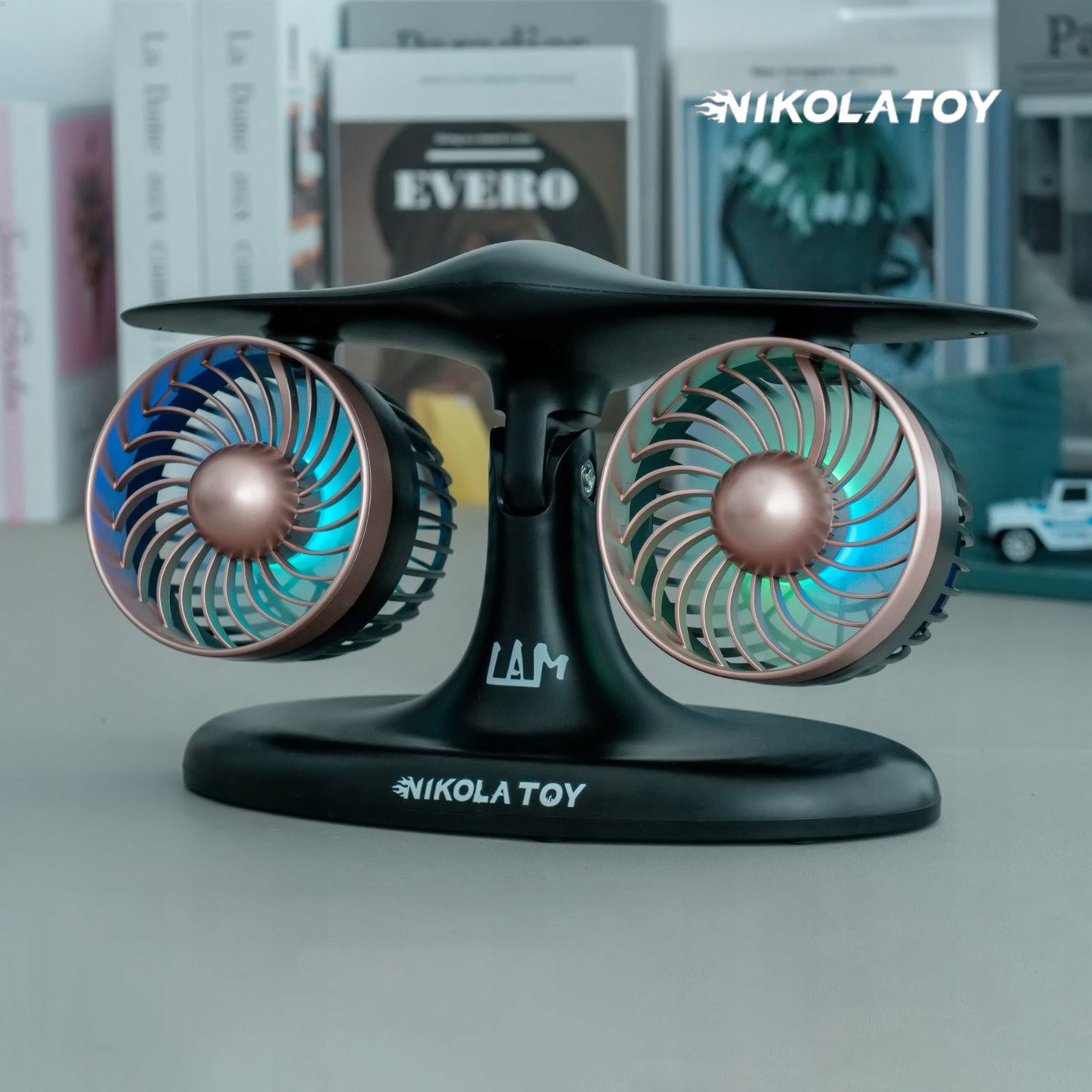 Model Turbine from Airplane Desk Fan, Backlit LED NikolaToy Brand no brand